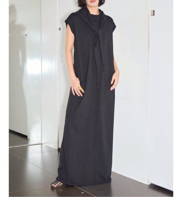  「CUTDRESS with SCARF：ワンピース」|ワンピース|ブラック
