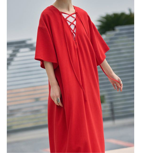  「LACE UP DRESS：ワンピース」|ワンピース|