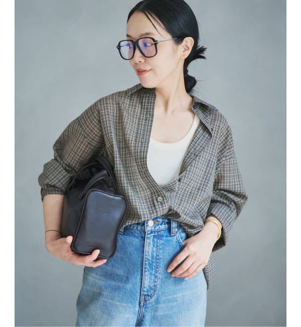 Plage「《予約》CHECK シャツ」|シャツ・ブラウス|グレーB
