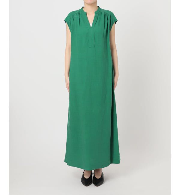 SLOBE IENA「リネン混キーネックコクーンワンピース」|ワンピース|