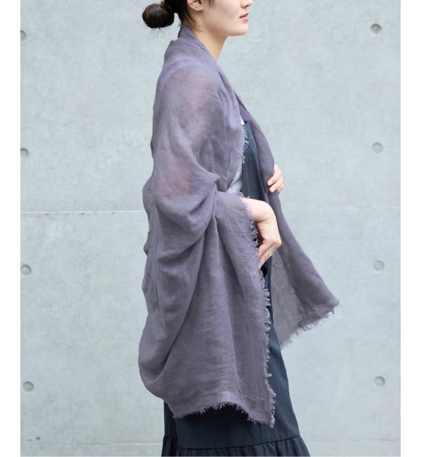 う*ん様 新品　IENA NIMNIMDUAI ストール　サックスブルー NIMNIMDUAI/ニムニムデュアイ PLAIN GAUZE STOLE ストール（IENA