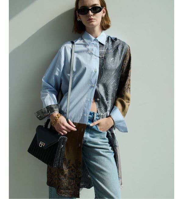 VERMEIL par iena「PIERRE LOUIS MASCIA ピエール ルイマーシャ Long Sleeve シャツ CML12698」|シャツ・ブラウス|ブルー A