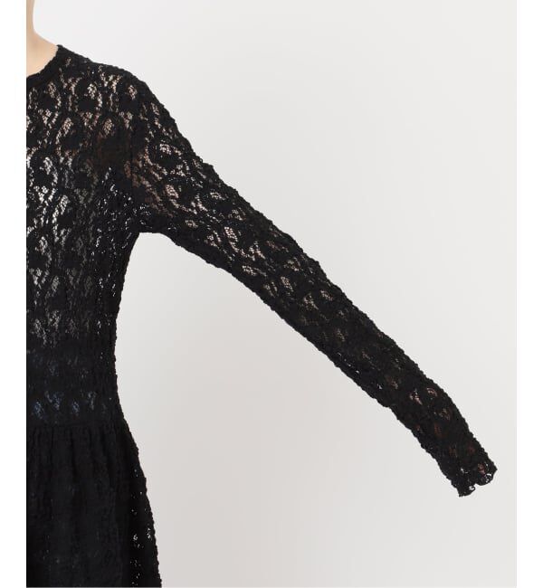 IENA「《WEB限定/追加予約》Flowerストレッチレース ペプラムプルオーバー」|Tシャツ・カットソー|