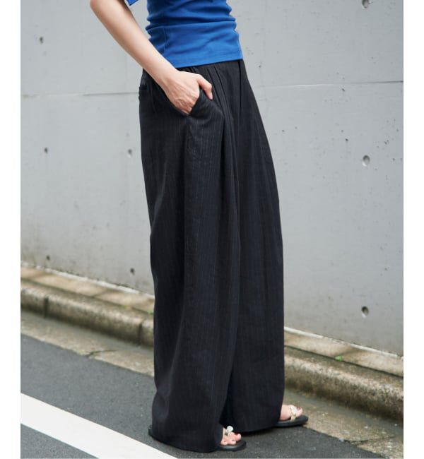 IENA「《手洗い可》コクーントラウザーズ」|スラックス|