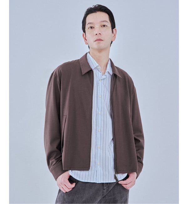 EDIFICE「LEATHER-TRIMMED シャツ ジャケット」|その他|