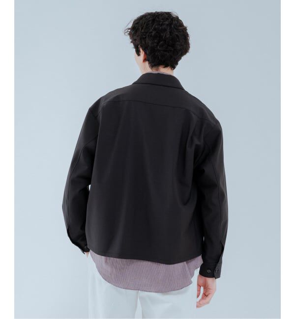 EDIFICE「LEATHER-TRIMMED シャツ ジャケット」|その他|