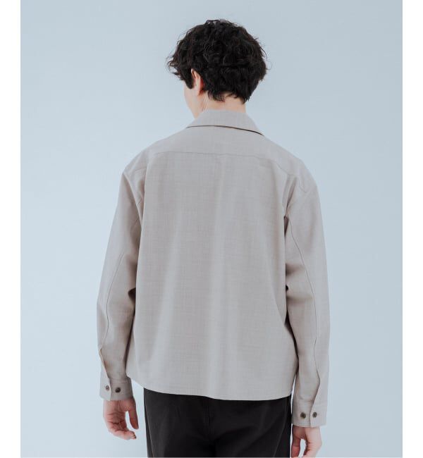 EDIFICE「LEATHER-TRIMMED シャツ ジャケット」|その他|