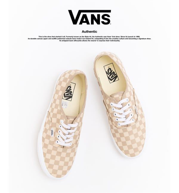 417 EDIFICE「VANS / ヴァンズ Authentic オーセンティック」|スニーカー|ベージュ