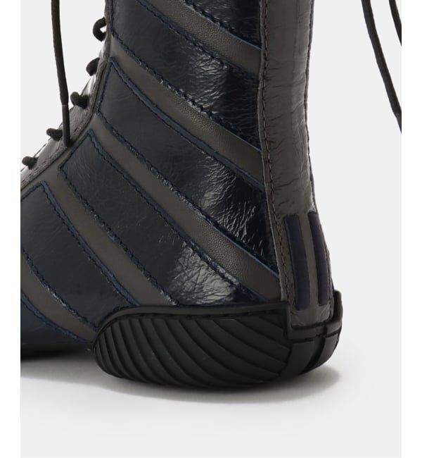 PULP「Miista/ミスタ Imogen Grey Navy Lace Sneaker Boo」|ロングブーツ|