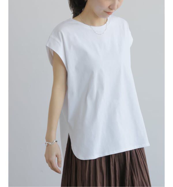 JOURNAL STANDARD relume「オーガニックコットン汗染み防止タックプルオーバー」|Tシャツ・カットソー|ホワイト