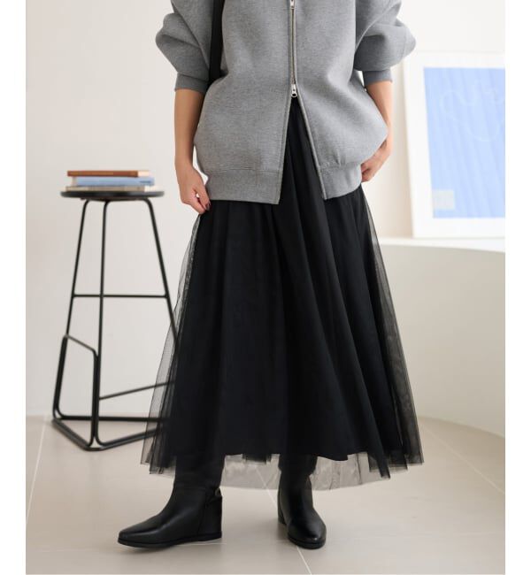 JOURNAL STANDARD relume「《WEB限定追加予約》ウォッシャブルチュールイージースカート」|スカート|