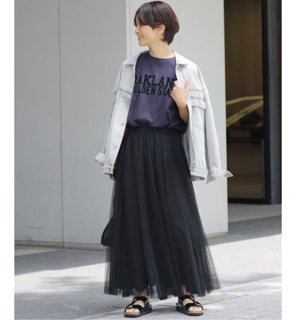 JOURNAL STANDARD relume「《WEB限定追加予約》ウォッシャブルチュールイージースカート」|スカート|