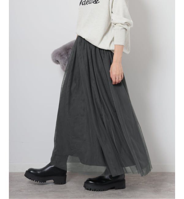 JOURNAL STANDARD relume「《WEB限定追加予約》ウォッシャブルチュールイージースカート」|スカート|