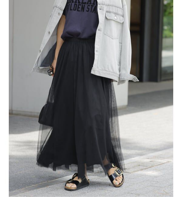JOURNAL STANDARD relume「《WEB限定追加予約》ウォッシャブルチュールイージースカート」|スカート|