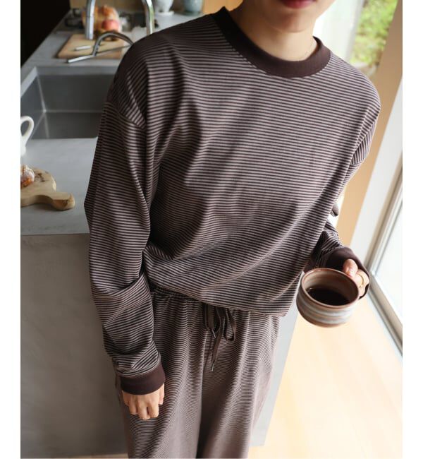 JOURNAL STANDARD「【oaedit】 ボーダープルオーバー」|Tシャツ・カットソー|ブラウン A
