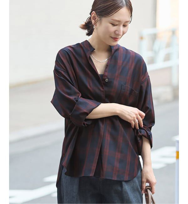 JOURNAL STANDARD「《予約》STANDPULL STRAIGHT SLEEVE」|シャツ・ブラウス|ネイビー