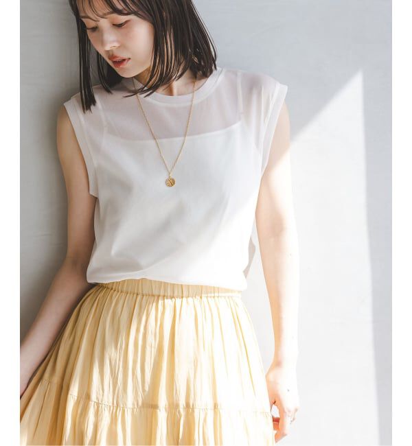 Spick & Span/《追加》シアースキニーノースリーブトップス