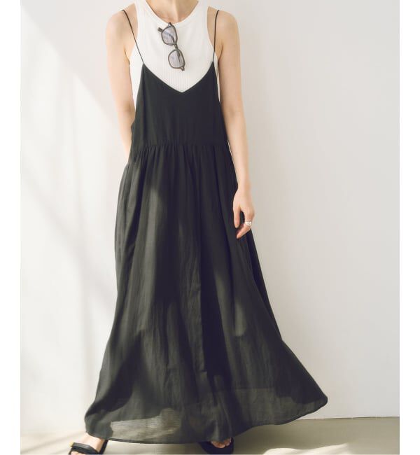NOBLE「【洗える】normment/ノーメント COTTON RAYON CAMI DRESS」|ワンピース|