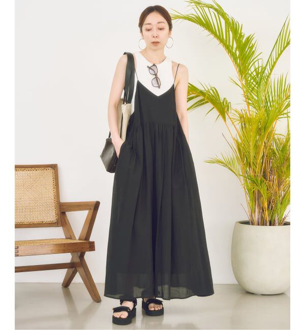 NOBLE「【洗える】normment/ノーメント COTTON RAYON CAMI DRESS」|ワンピース|