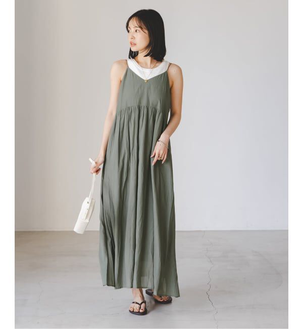 NOBLE「【洗える】normment/ノーメント COTTON RAYON CAMI DRESS」|ワンピース|