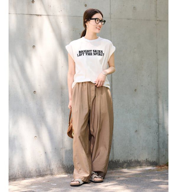 FRAMeWORK「ウォッシャブルナイロンバレルパンツ」|スラックス|