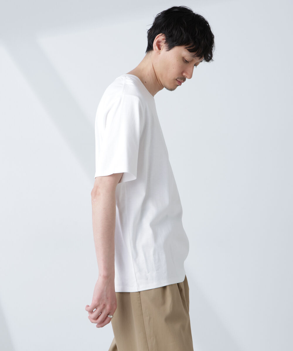 NANO universe「WEB限定/Anti Soaked(R) 汗染み防止 クルーネックレギュラーシルエットTシャツ」|Tシャツ・カットソー|