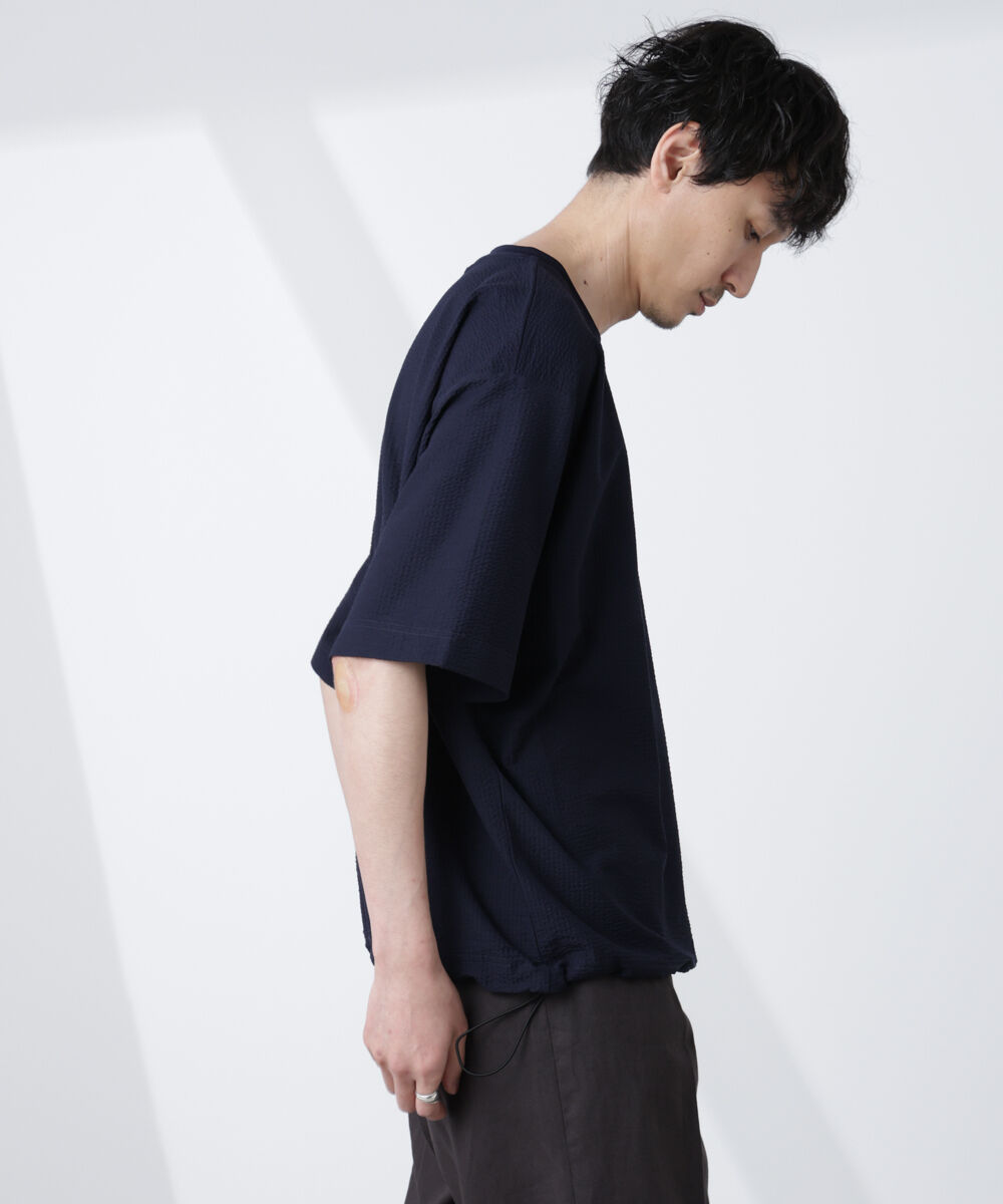 NANO universe「シルケットサッカーワイドTシャツ 半袖」|Tシャツ・カットソー|