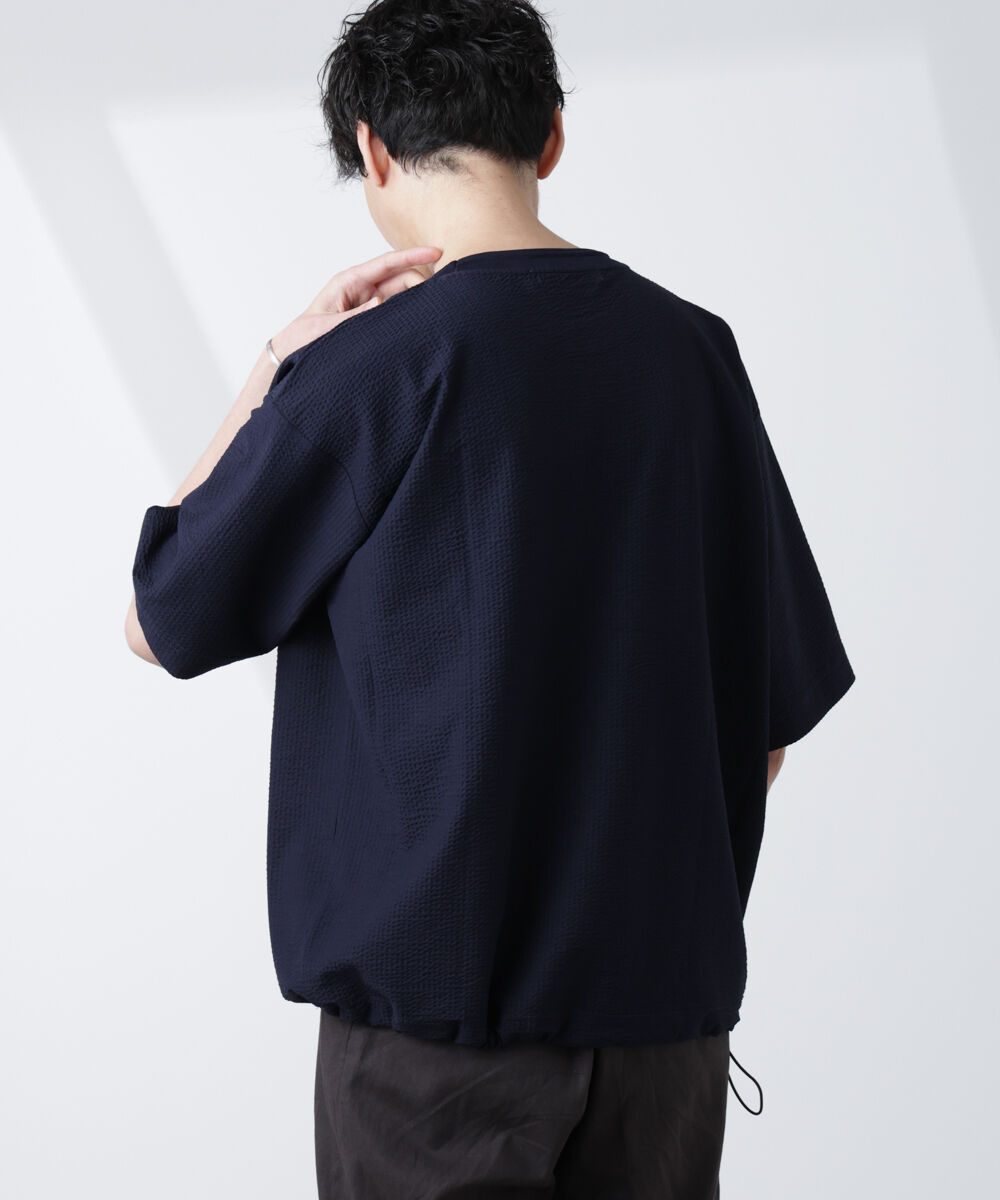NANO universe「シルケットサッカーワイドTシャツ 半袖」|Tシャツ・カットソー|