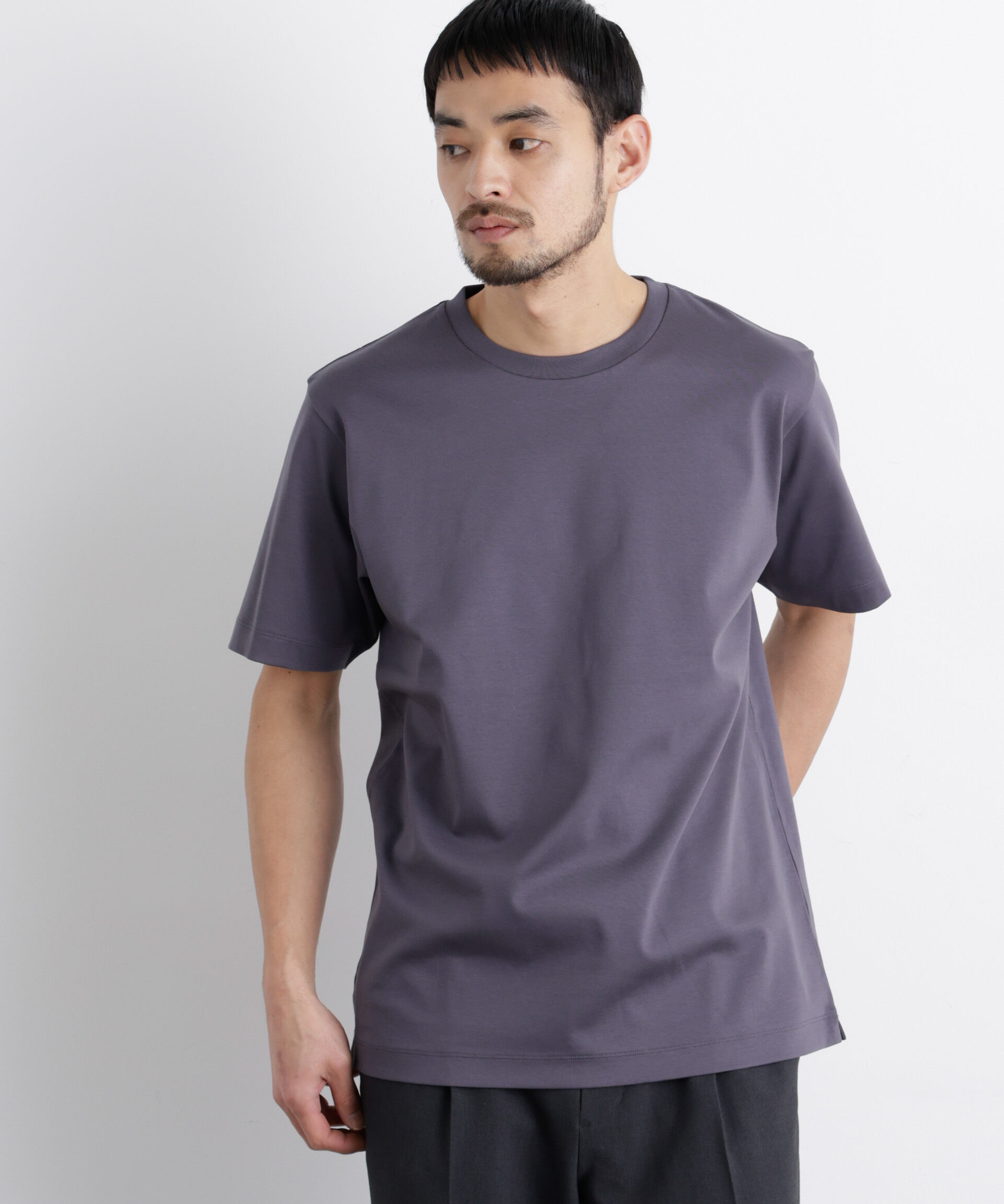 NANO universe「アンチスメル クルーネックTシャツ 半袖」|Tシャツ・カットソー|グレー