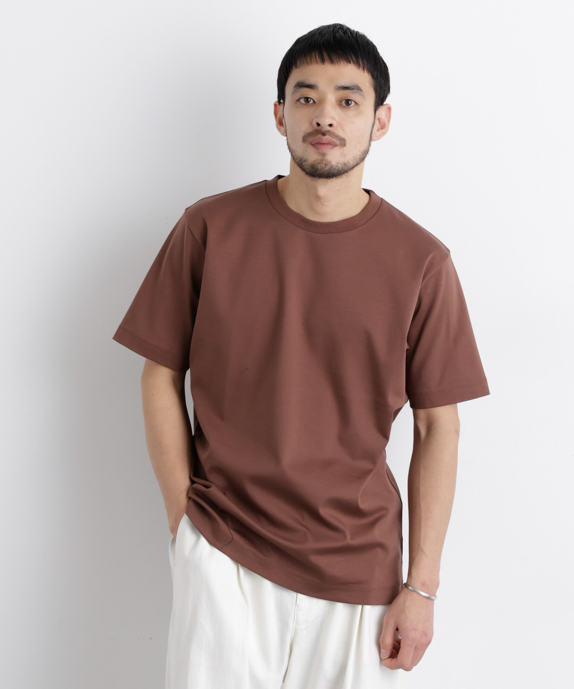 NANO universe「アンチスメル クルーネックTシャツ 半袖」|Tシャツ・カットソー|