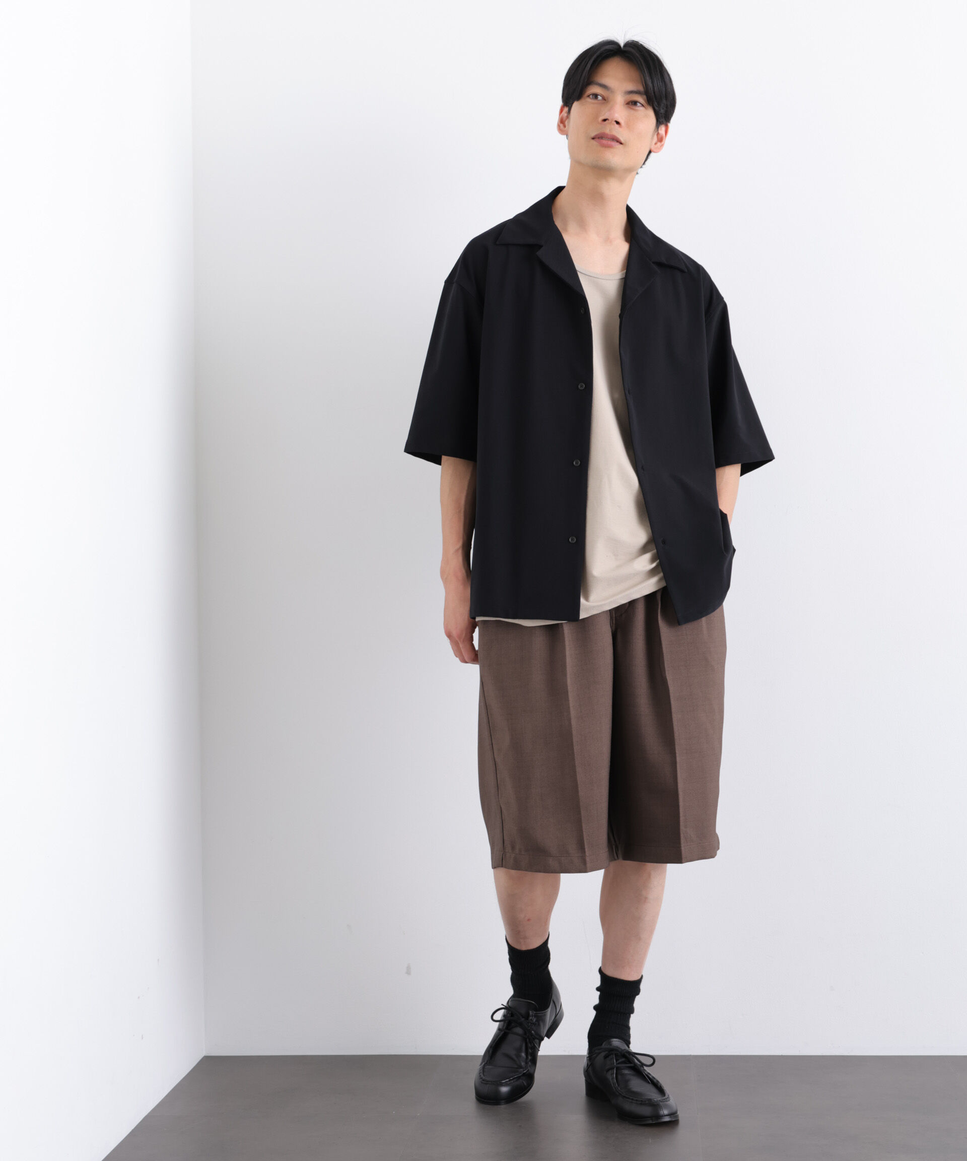 NANO universe「Dickies/別注 Wide Tuck Short Pants」|チノ|