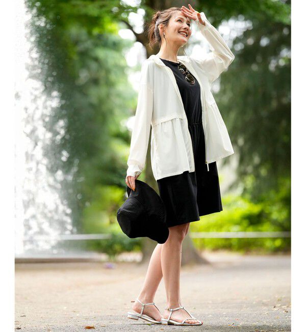 ANY SIS「【撥水・UVカット・洗える】ラッシュガードシリーズ ショートサロペット」|オールインワン|
