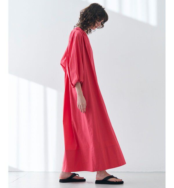 BEIGE,「【洗える】MALLOW / コットンパフスリーブマキシドレス」|ワンピース|Poppy Red