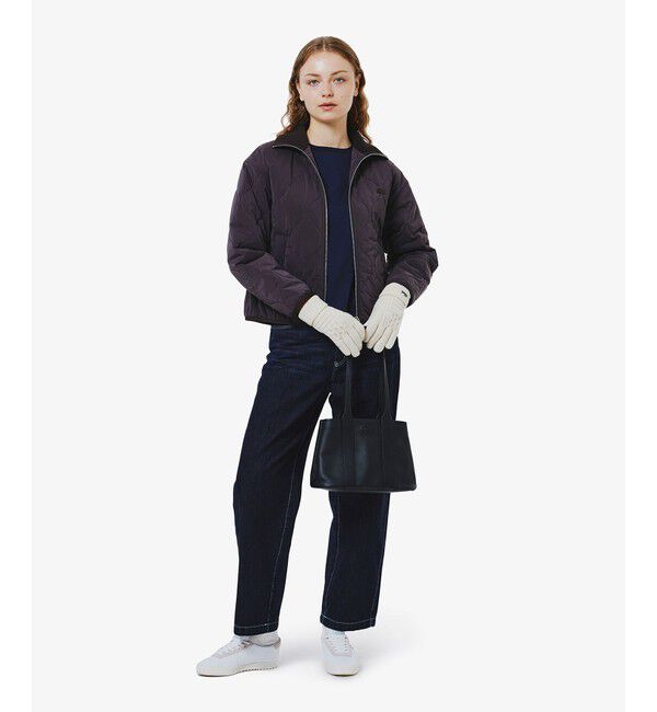 LACOSTE「アラン柄ブレンドウールニットグローブ」|手袋|