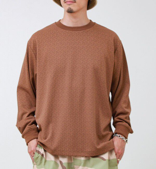 GLOSTER「ウォールジャガード リンクス クルーネック ロンT 」|Tシャツ・カットソー|