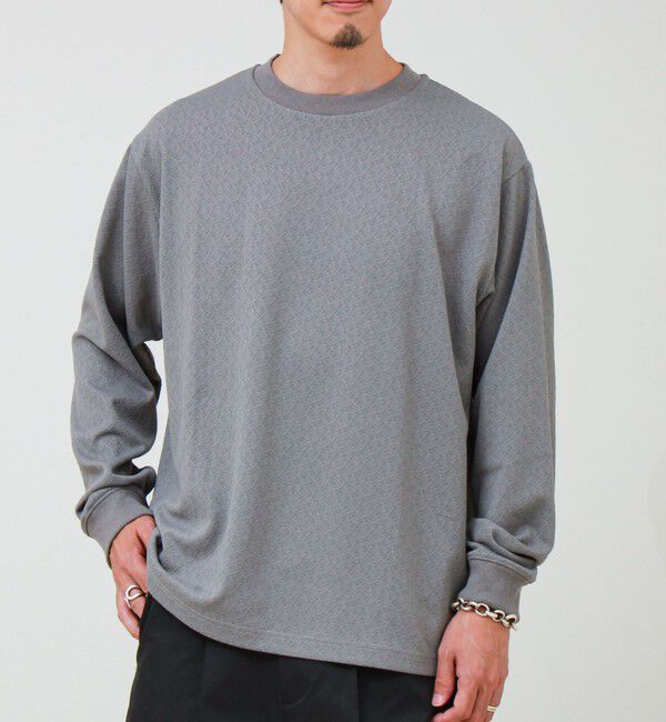 GLOSTER「ウォールジャガード リンクス クルーネック ロンT 」|Tシャツ・カットソー|