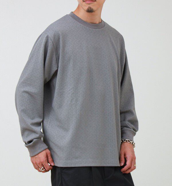 GLOSTER「ウォールジャガード リンクス クルーネック ロンT 」|Tシャツ・カットソー|
