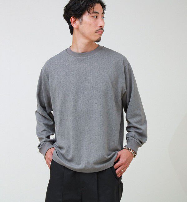 GLOSTER「ウォールジャガード リンクス クルーネック ロンT 」|Tシャツ・カットソー|