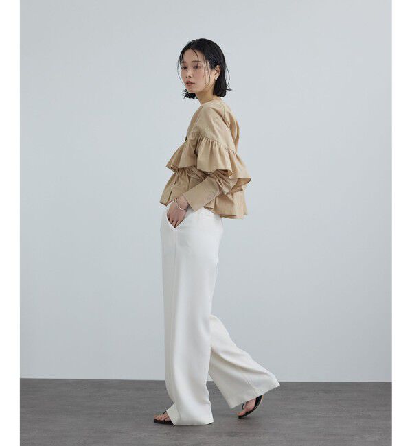 SALON adam et rope'「【WEB限定】フリルギャザーブラウス」|シャツ・ブラウス|
