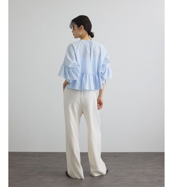 SALON adam et rope'「【WEB限定】フリルギャザーブラウス」|シャツ・ブラウス|