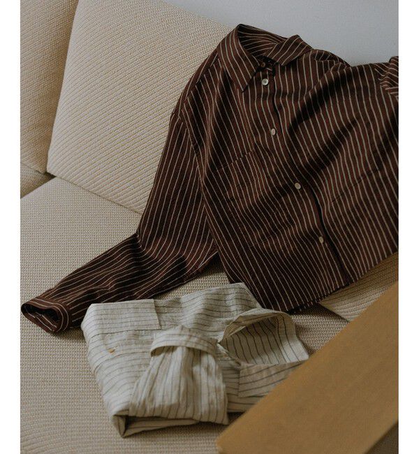 SALON adam et rope'「ACAR クロップドストライプシャツ」|シャツ・ブラウス|