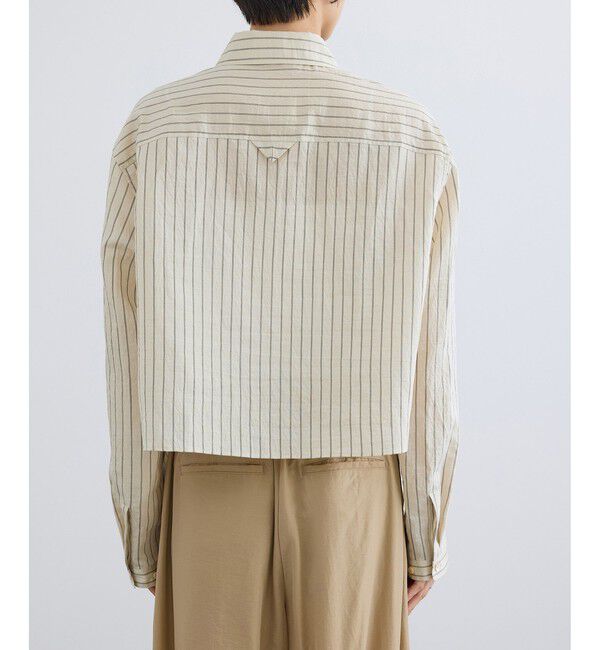 SALON adam et rope'「ACAR クロップドストライプシャツ」|シャツ・ブラウス|