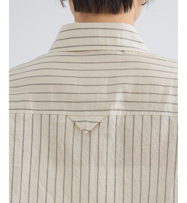 SALON adam et rope'「ACAR クロップドストライプシャツ」|シャツ・ブラウス|