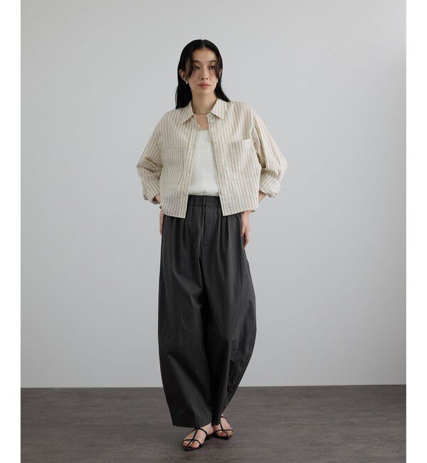 SALON adam et rope'「ACAR クロップドストライプシャツ」|シャツ・ブラウス|