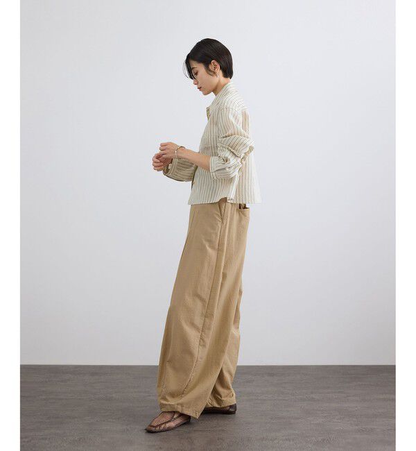 SALON adam et rope'「ACAR クロップドストライプシャツ」|シャツ・ブラウス|