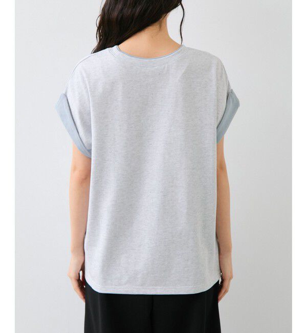 VIS「【WEB限定】天竺袖配色Tシャツ」|Tシャツ・カットソー|