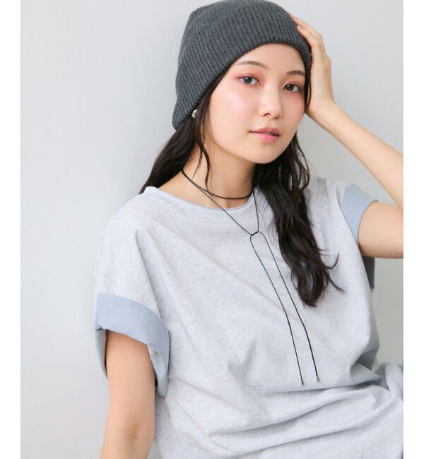 VIS「【WEB限定】天竺袖配色Tシャツ」|Tシャツ・カットソー|