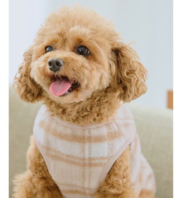ROPE PICNIC PASSAGE「【DOG】チェック柄シャギーベスト」|その他|