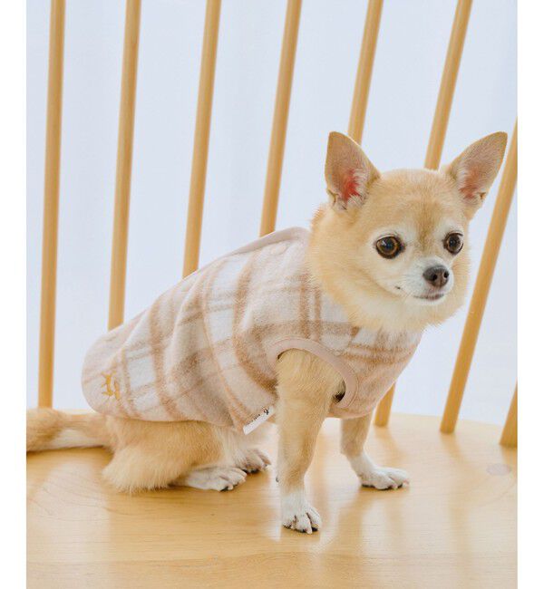 ROPE PICNIC PASSAGE「【DOG】チェック柄シャギーベスト」|その他|