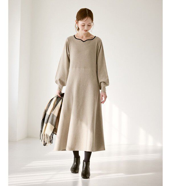 Rope&rsquo;Picnic「ハートネックニットワンピース」|ワンピース|